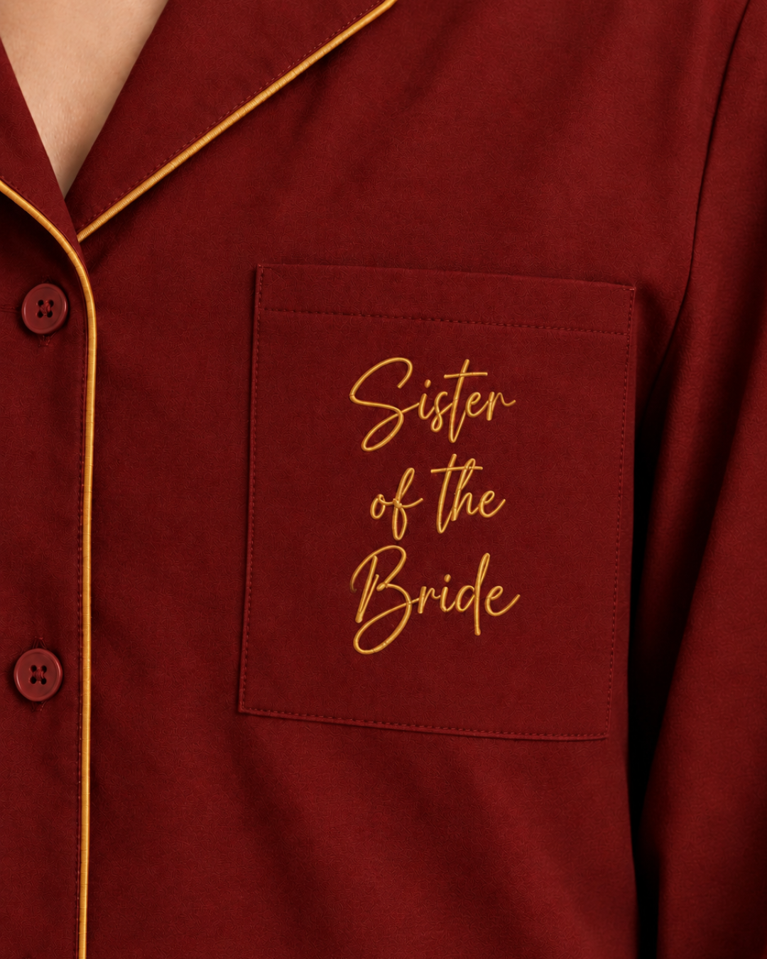 Bride Tribe Siesta Embroidered - Everyday Set <br> Women Cotton Notched Pajama Set
