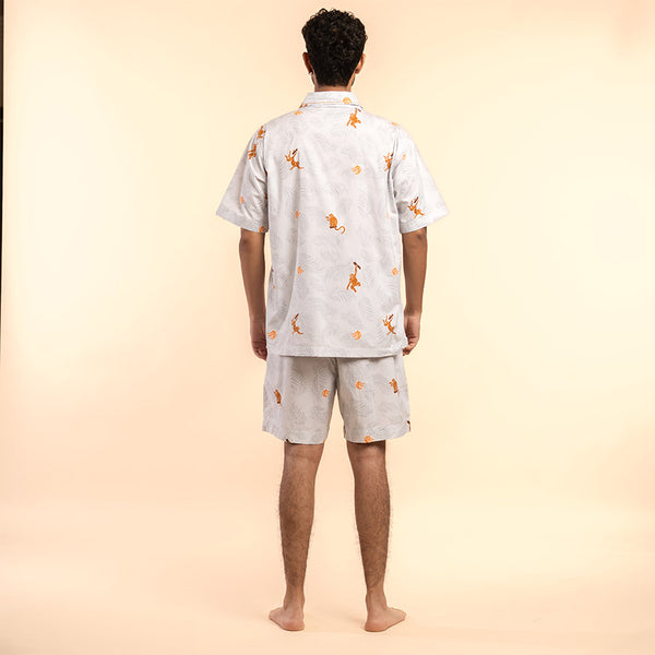 Banana Bandits Cotton Notched Shorts Set