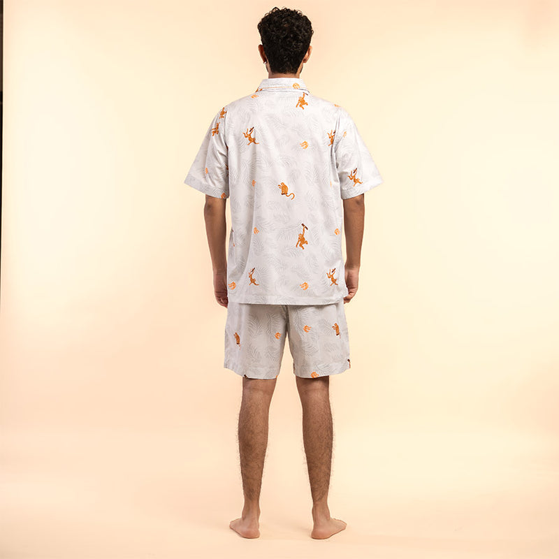Banana Bandits Cotton Notched Shorts Set