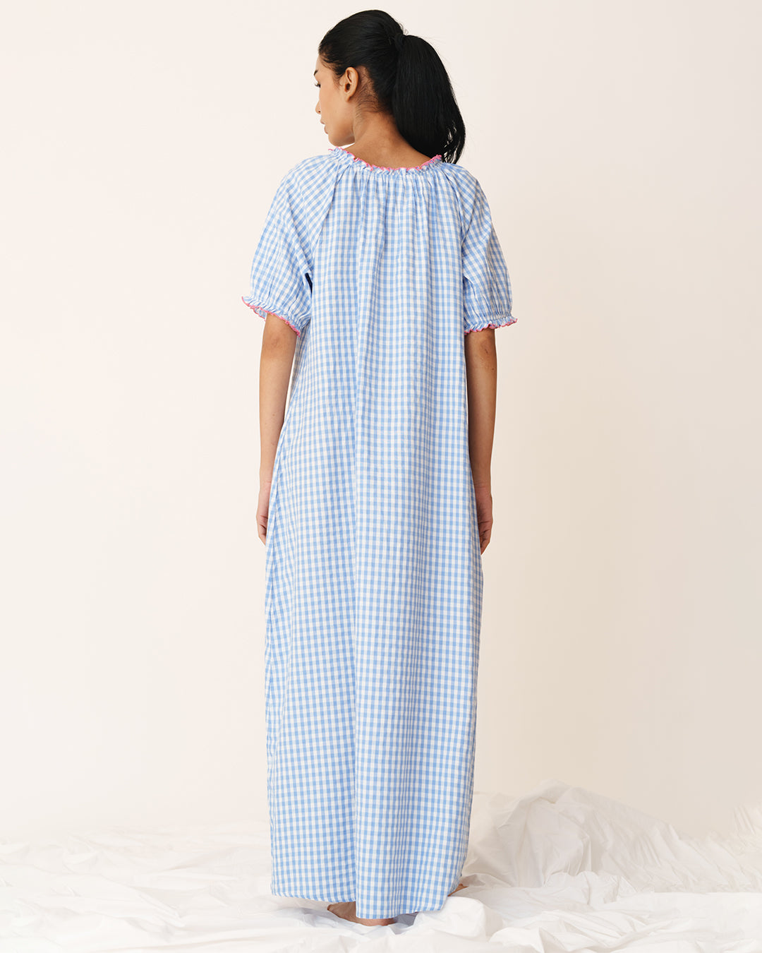Daybreak - Everyday Sleep Dress <br> Women’s Cotton Gingham Sleep Nighty