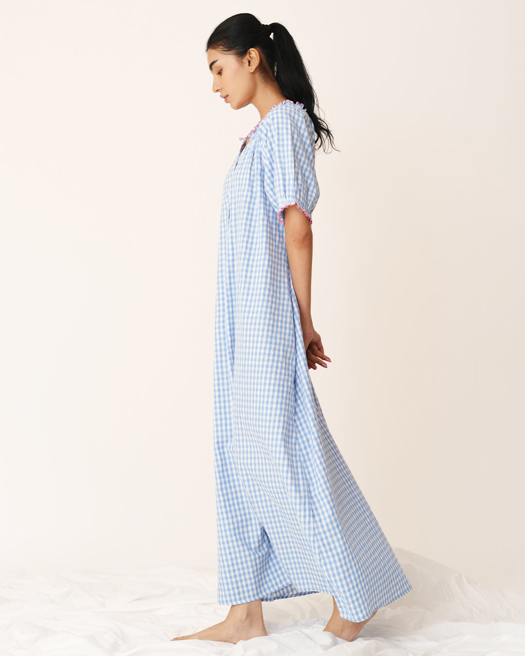 Daybreak - Everyday Sleep Dress <br> Women’s Cotton Gingham Sleep Nighty