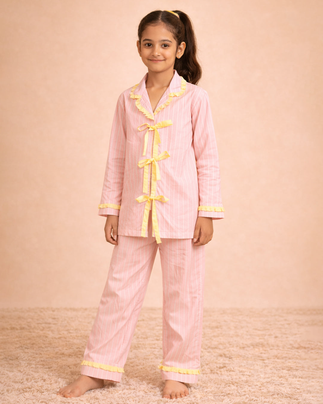 Reverie Set <br> Kids Bow-tie Cotton Pajama Set