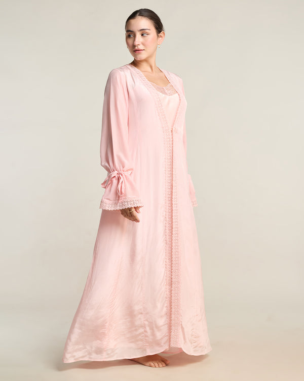 Rosé Crepe Cover up