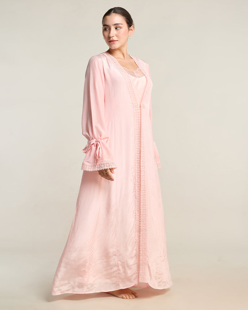 Rosé Crepe Cover up