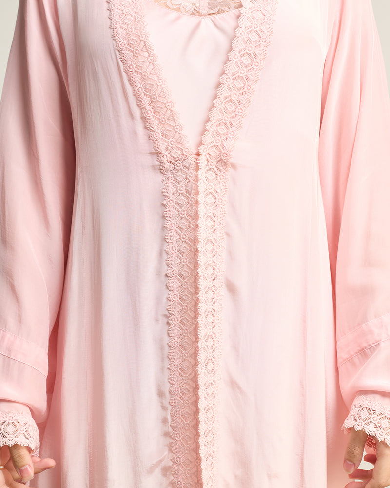 Rosé Crepe Cover up