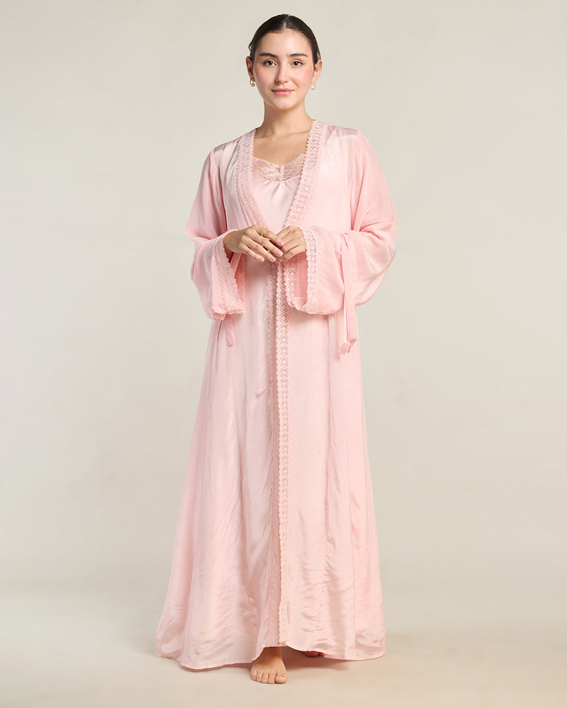 Rosé Crepe Cover up