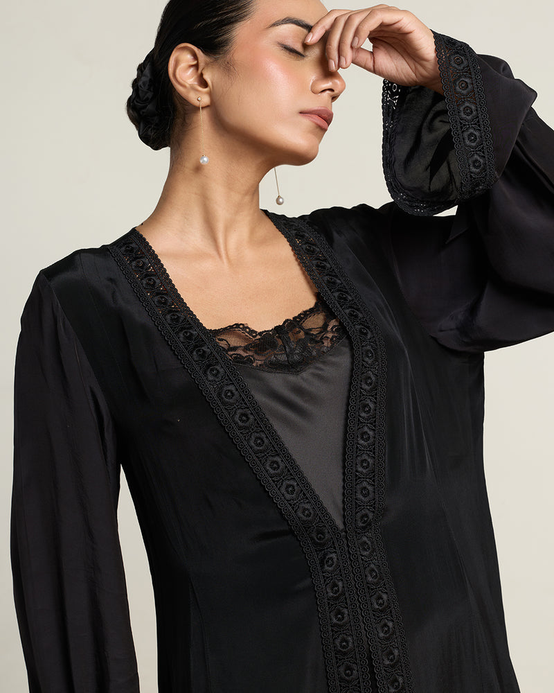 Ebony Crepe Cover up