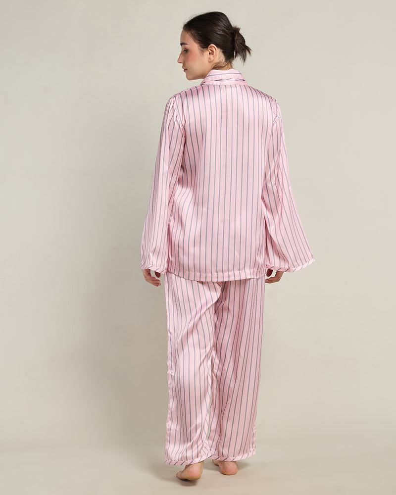 Sunset Satin Relaxed Notched Collar Pyjama Set
