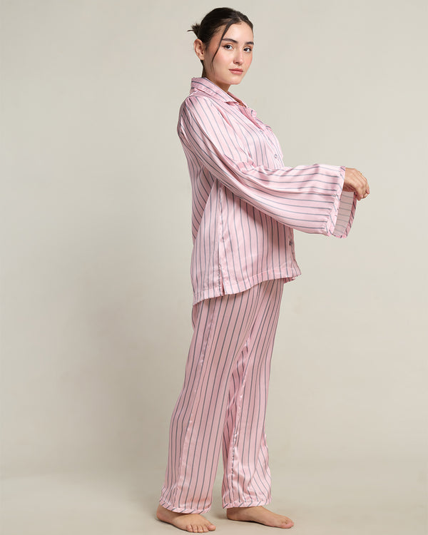 Sunset Satin Relaxed Notched Collar Pyjama Set