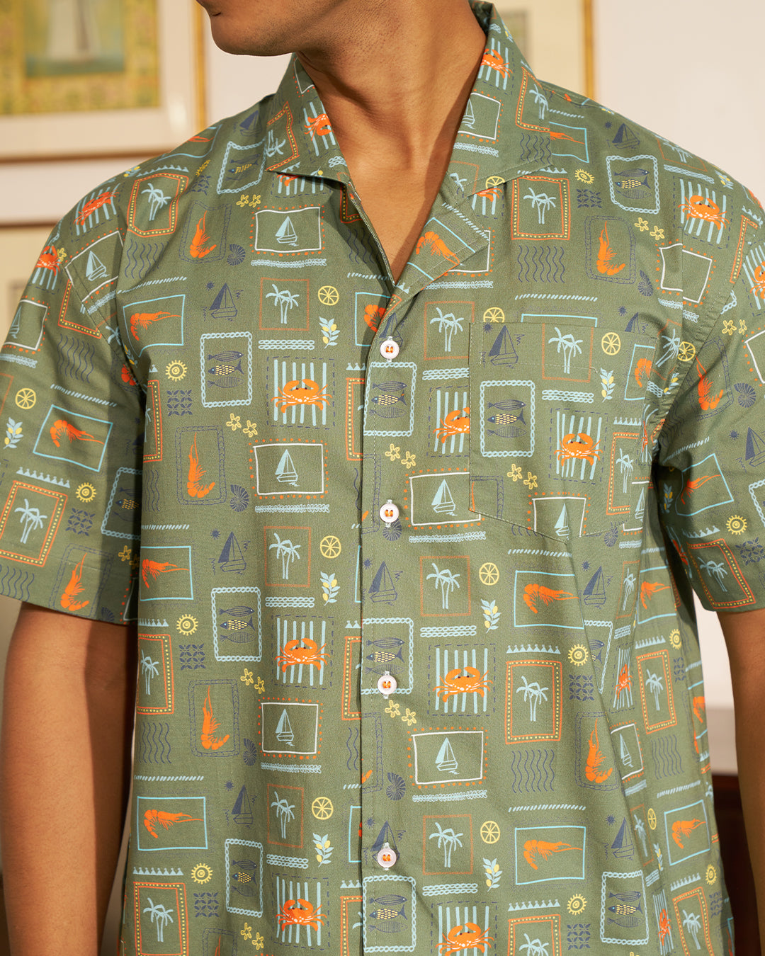 Coastal Cards - Everyday Easy Set<br>Men's Cotton Notch Shorts Set