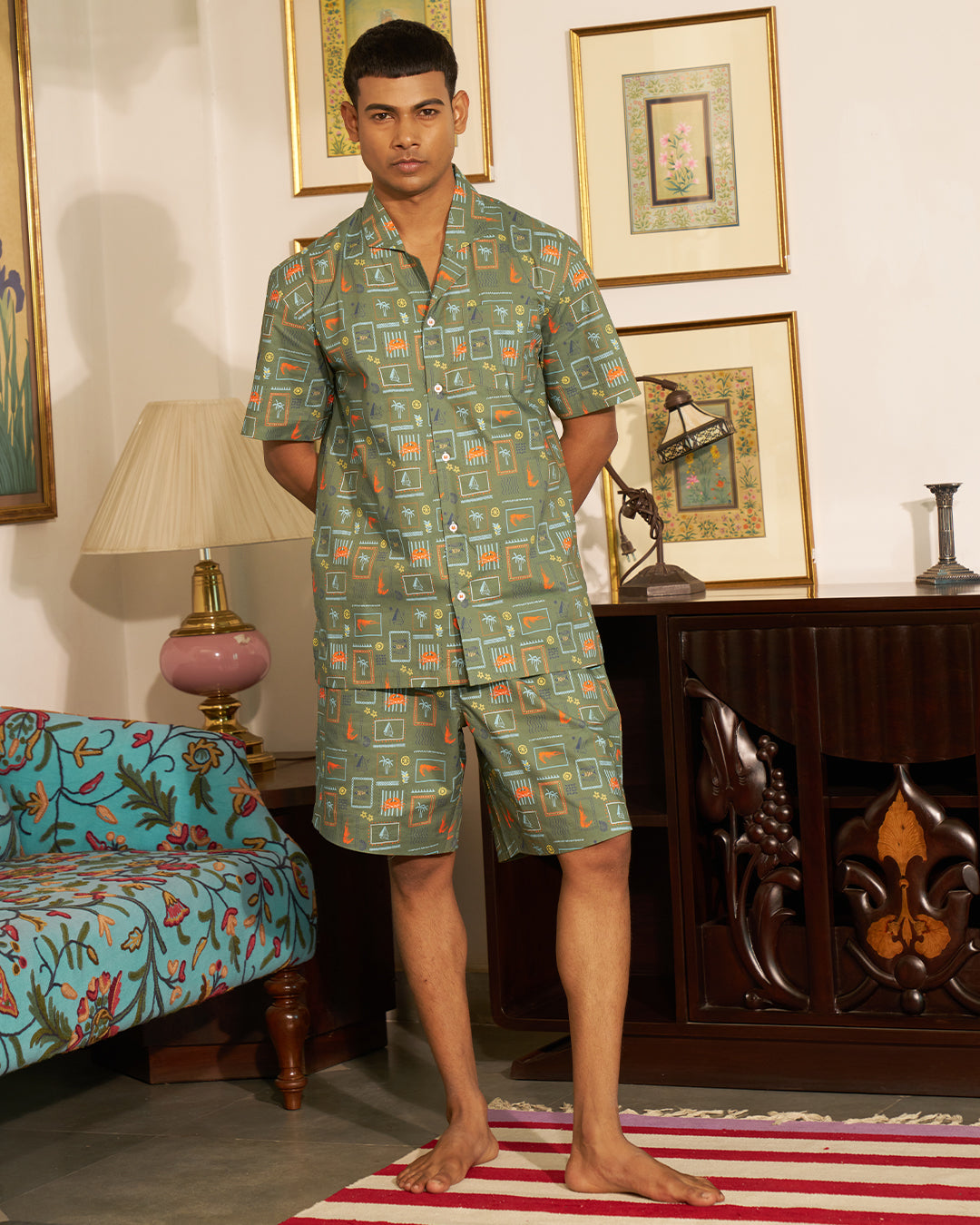 Coastal Cards - Everyday Easy Set<br>Men's Cotton Notch Shorts Set