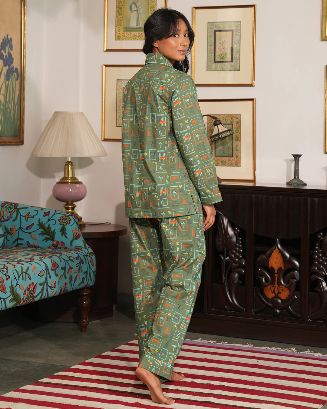 Coastal Cards - Everyday Set<br>Women’s Cotton Notch Collar Pajama Set