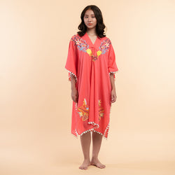 Coral - Midi Kaftan Dress