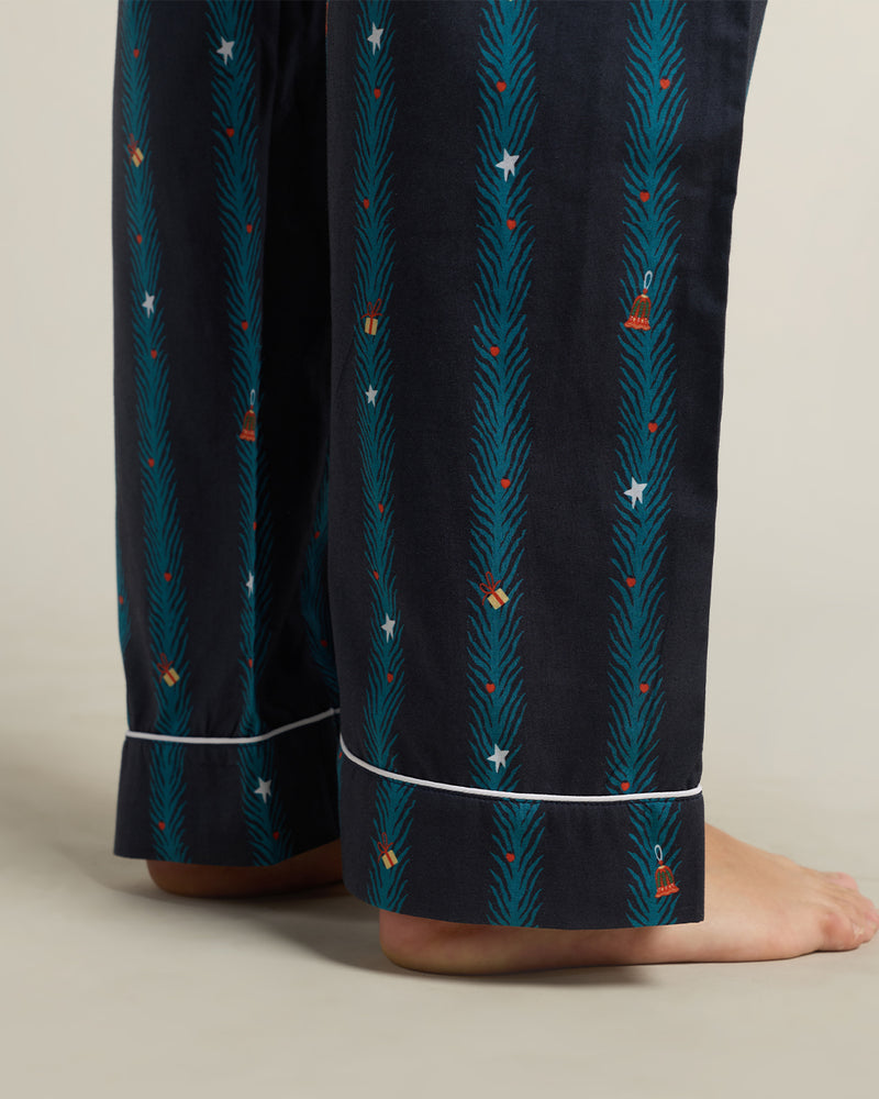 Treasure Tree Cotton Notched Collar Pyjama Set