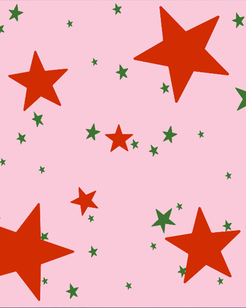 Pink Stardust Cotton Notched Pyjama Set - Kids