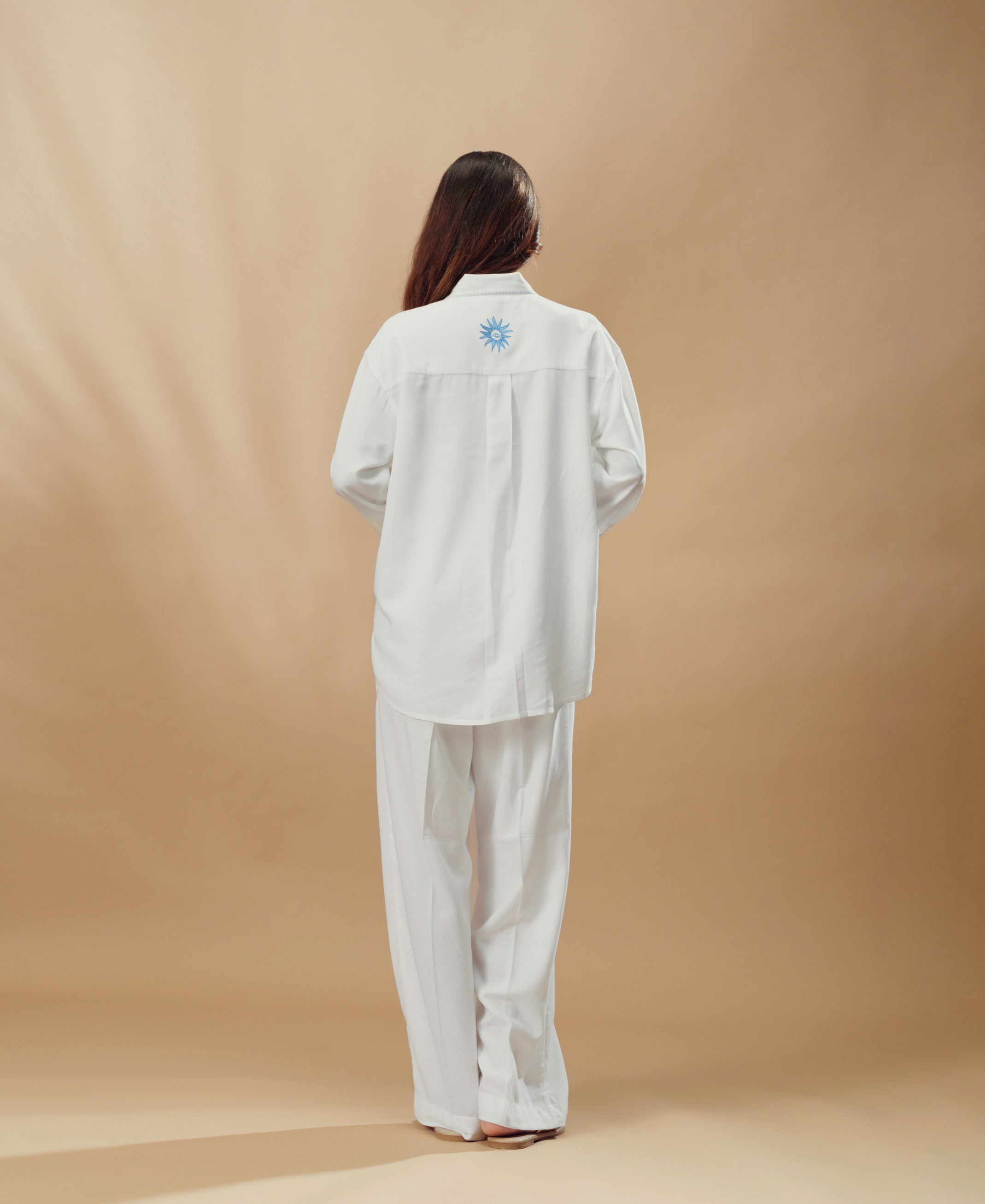 Alba - Embroidered Linen Lounge Co-ord Set