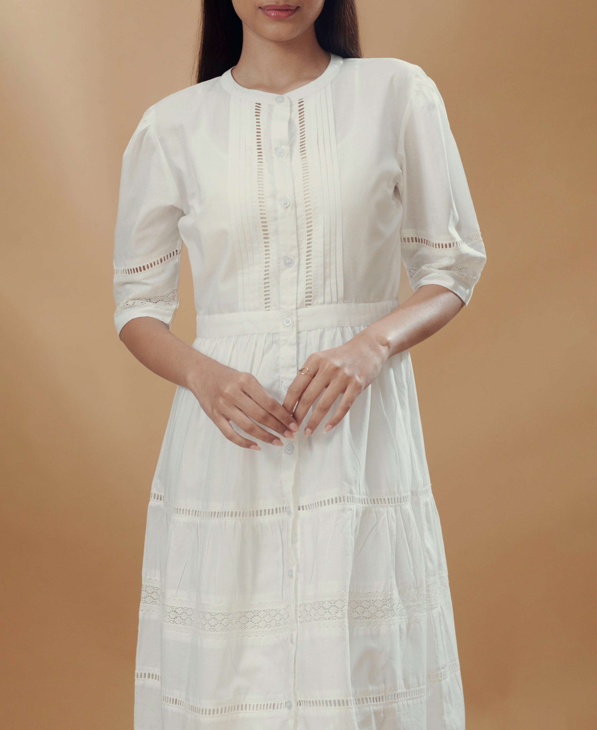 Aurela - Tiered Lace Dress