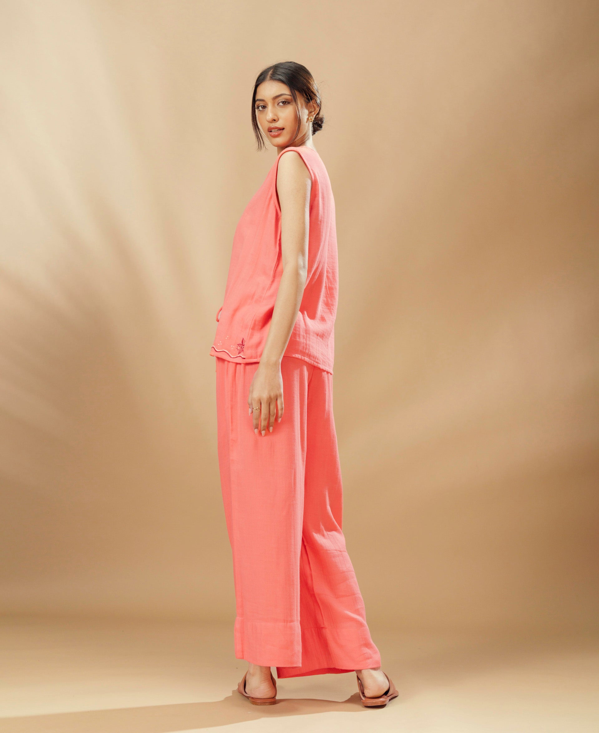 Sylvi - Embroidered Top & Pant Co-ord Set