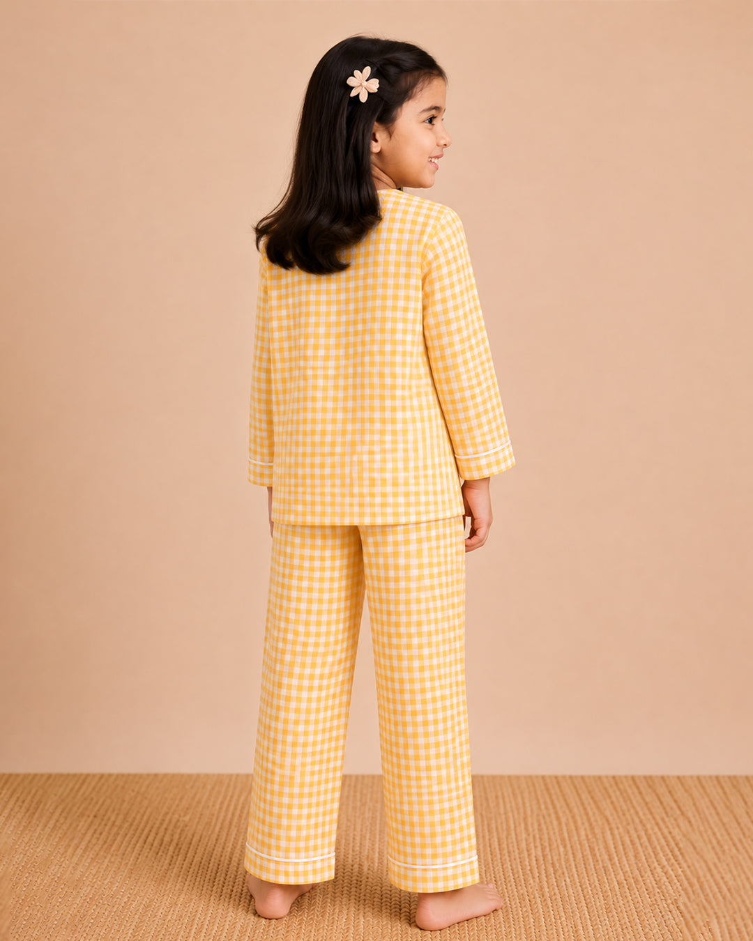 Dream Set <br> Kids Cotton Gingham Henley Pajama Set