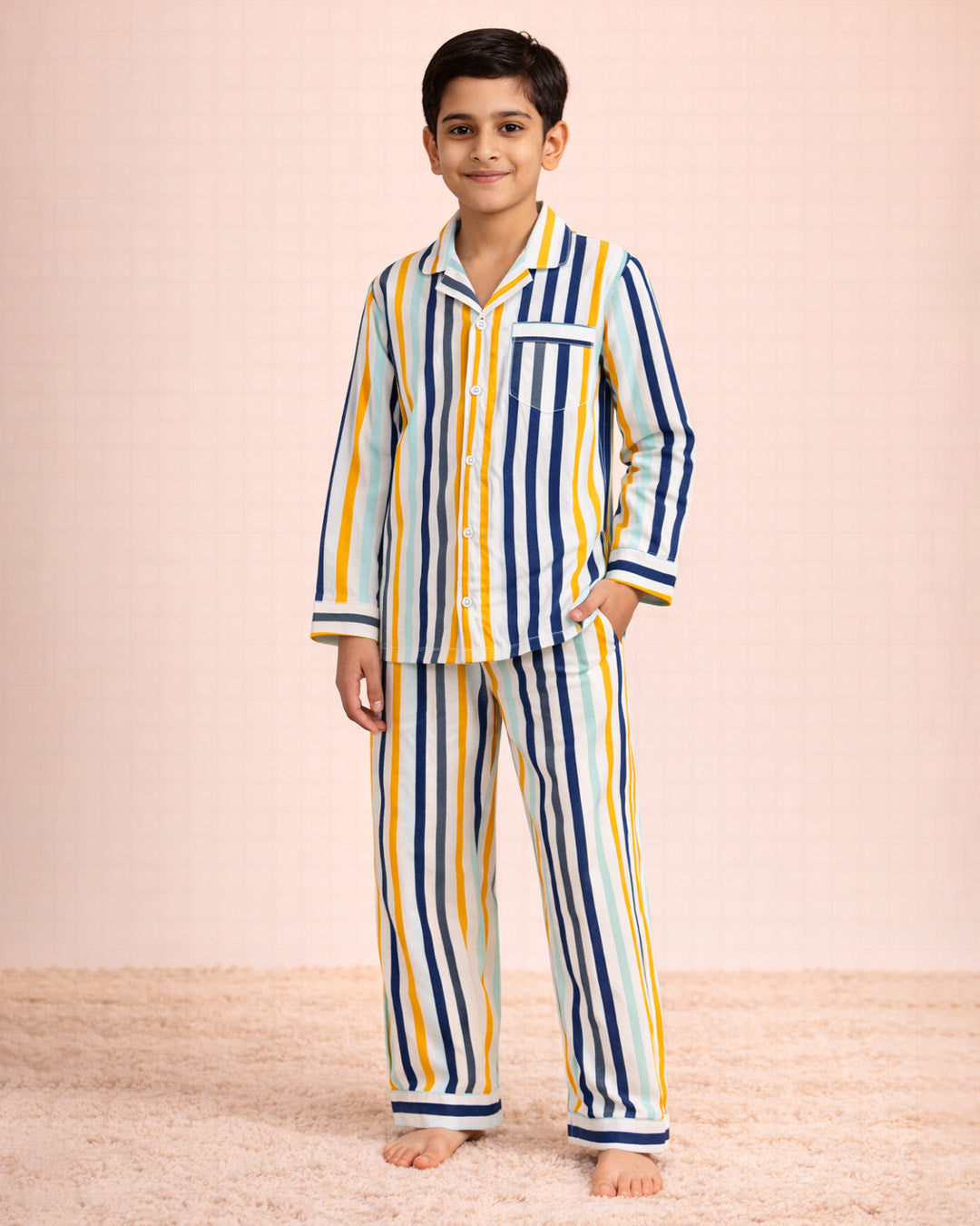 Honey Nut Crunch - Everyday Set <br> Kids Cotton Notched Pajama Set