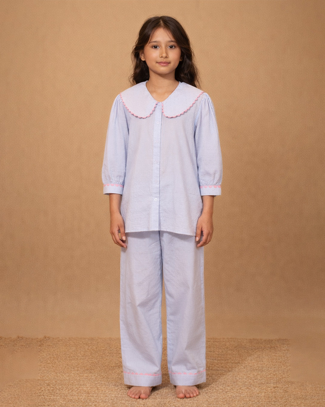 Sea breeze -  Keepsake Set <br> Kids Peter-Pan Cotton Pajama Set
