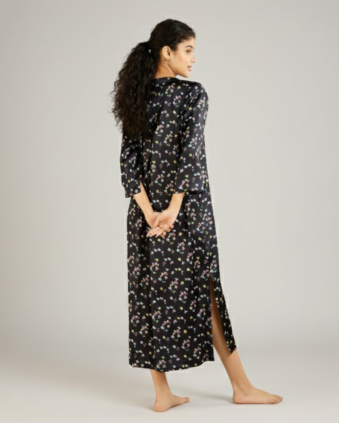 Daisy Dreams Satin Midi Kaftan Dress