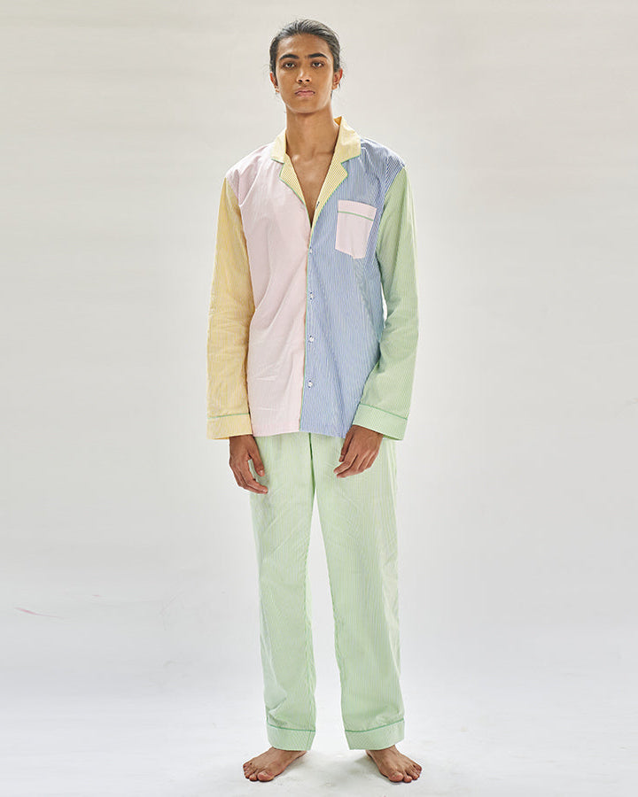 Many Moods - Everyday Set<br>Men's Cotton Notch Collar Pajama Set