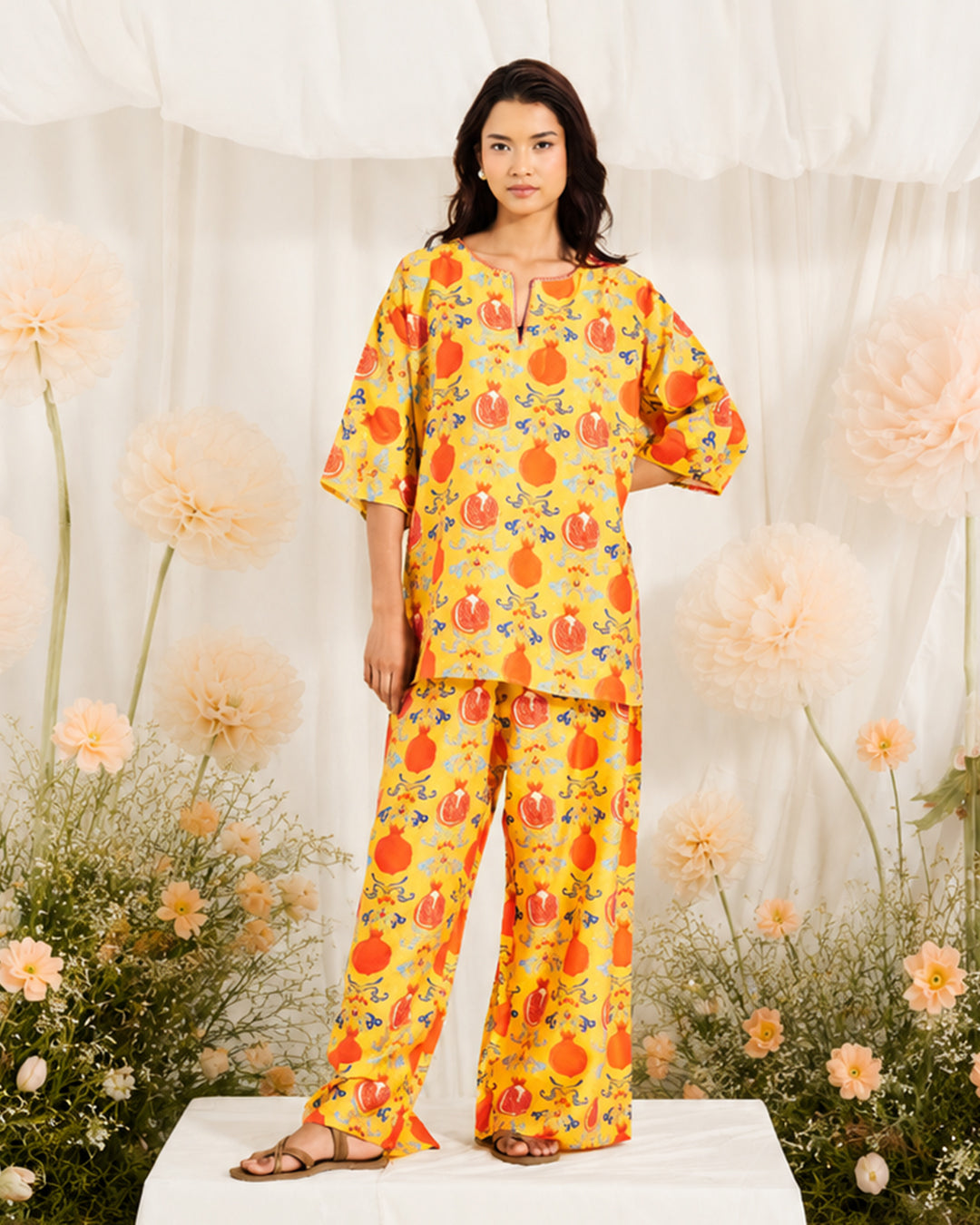 Pomelo Bloom - Leisure Set <br> Women's Printed co-ord Set