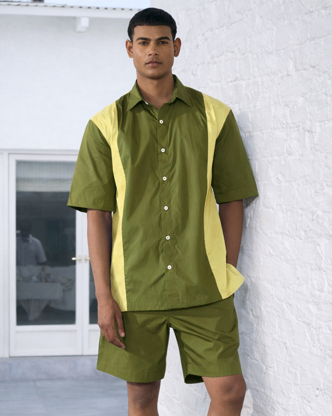 Citrus Olive - Everyday Easy Set <br> Men's Cotton Shorts Set