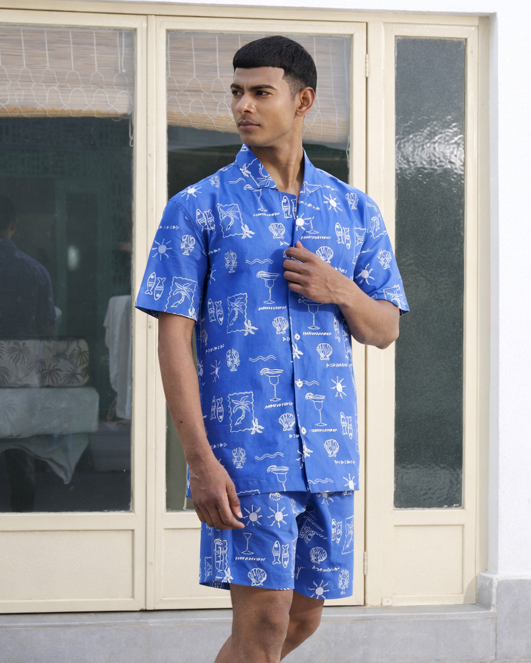 Lobster & Lime - Everyday Easy Set<br>Men's Cotton Notch Shorts Set