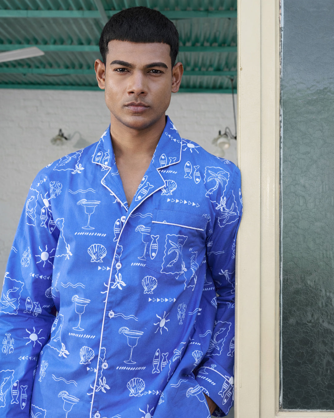Lobster & Lime - Everyday Easy Set<br>Men's Cotton Notch Shorts Set
