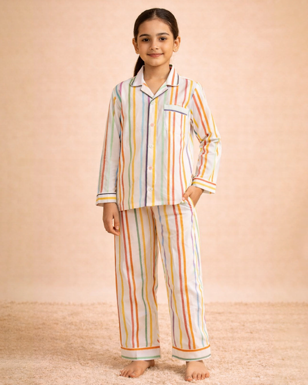 Rainbow Rope -  Everyday Set <br> Kids Cotton Notched Pajama Set