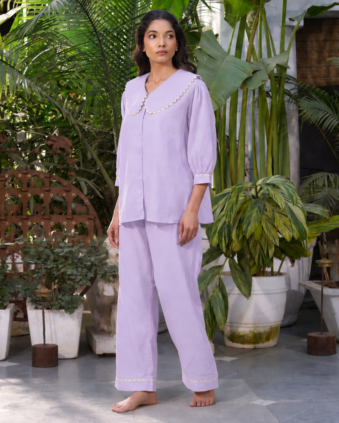 Keepsake Set <br> Women's Peter-Pan Cotton Pajama Set
