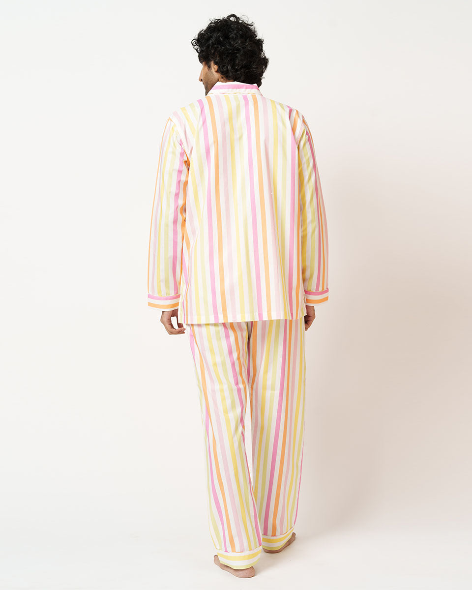 Tropical Punch - Everyday Set<br>Men's Cotton Notch Collar Pajama Set