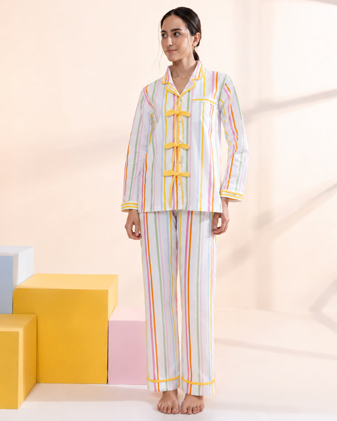 Reverie Set<br>Women’s Bow-tie Cotton Pajama Set