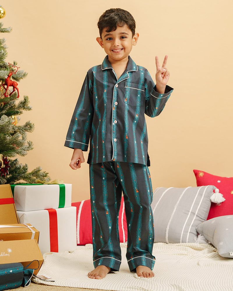 Treasure Tree Cotton Notched Pyjama Set