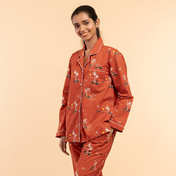 Rustic Shores Cotton Notched Collar Pyjama Set