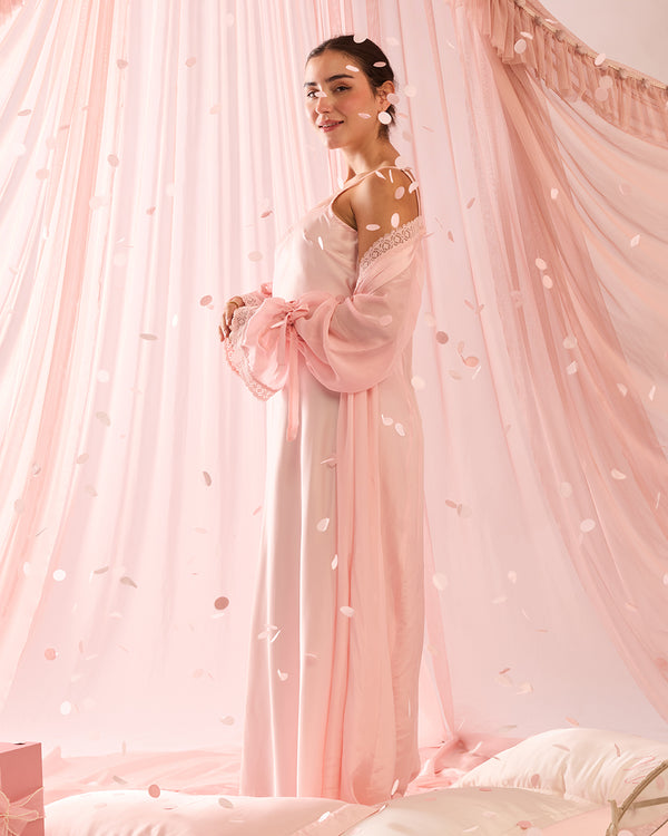 Rosé Crepe Cover up