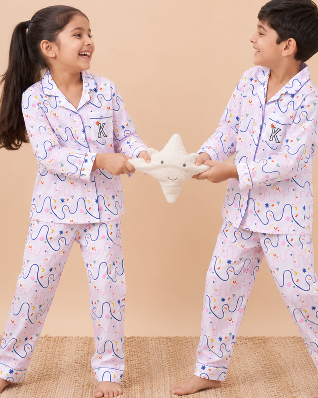 Squiggles - Everyday Set <br> Kids Cotton Notched Pajama Set