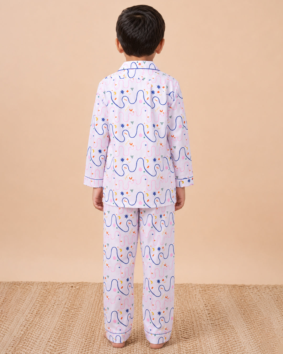 Squiggles - Everyday Set <br> Kids Cotton Notched Pajama Set
