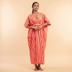 Tangerine Pop - Maxi Kaftan Dress