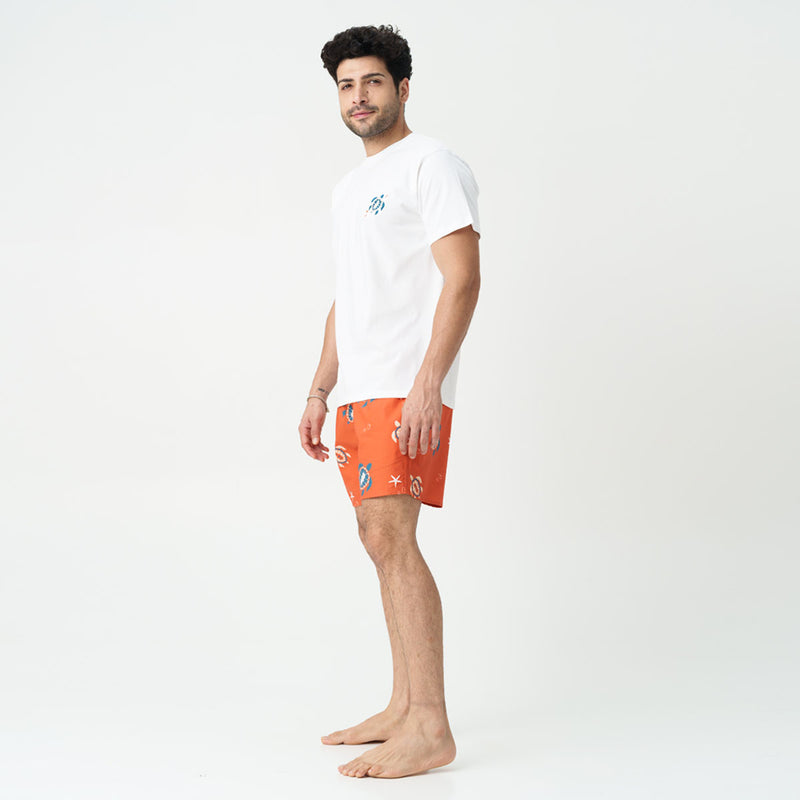 Turtle Tide Embroidered T-Shirt & Cotton Boxers