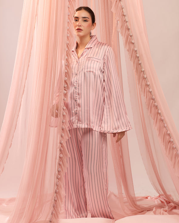 Sunset Satin Relaxed Notched Collar Pyjama Set