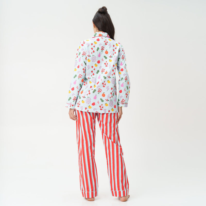 Vineyard Cotton Notched Collar Pyjama Set
