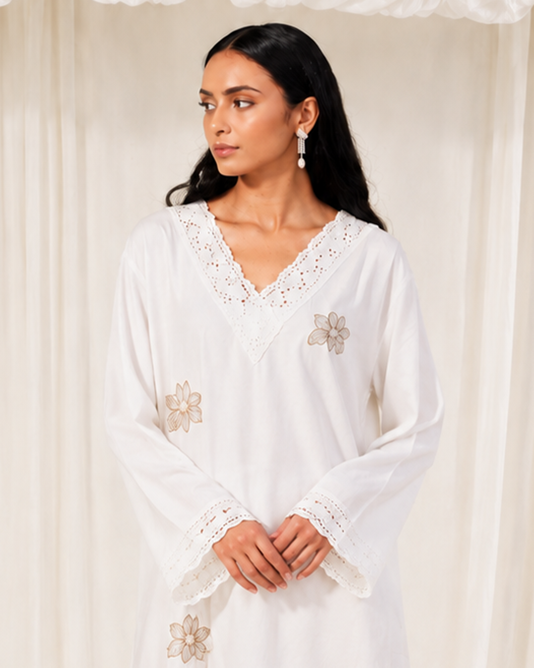 Bloom Kaftan <br> A-line Embroidered Kaftan