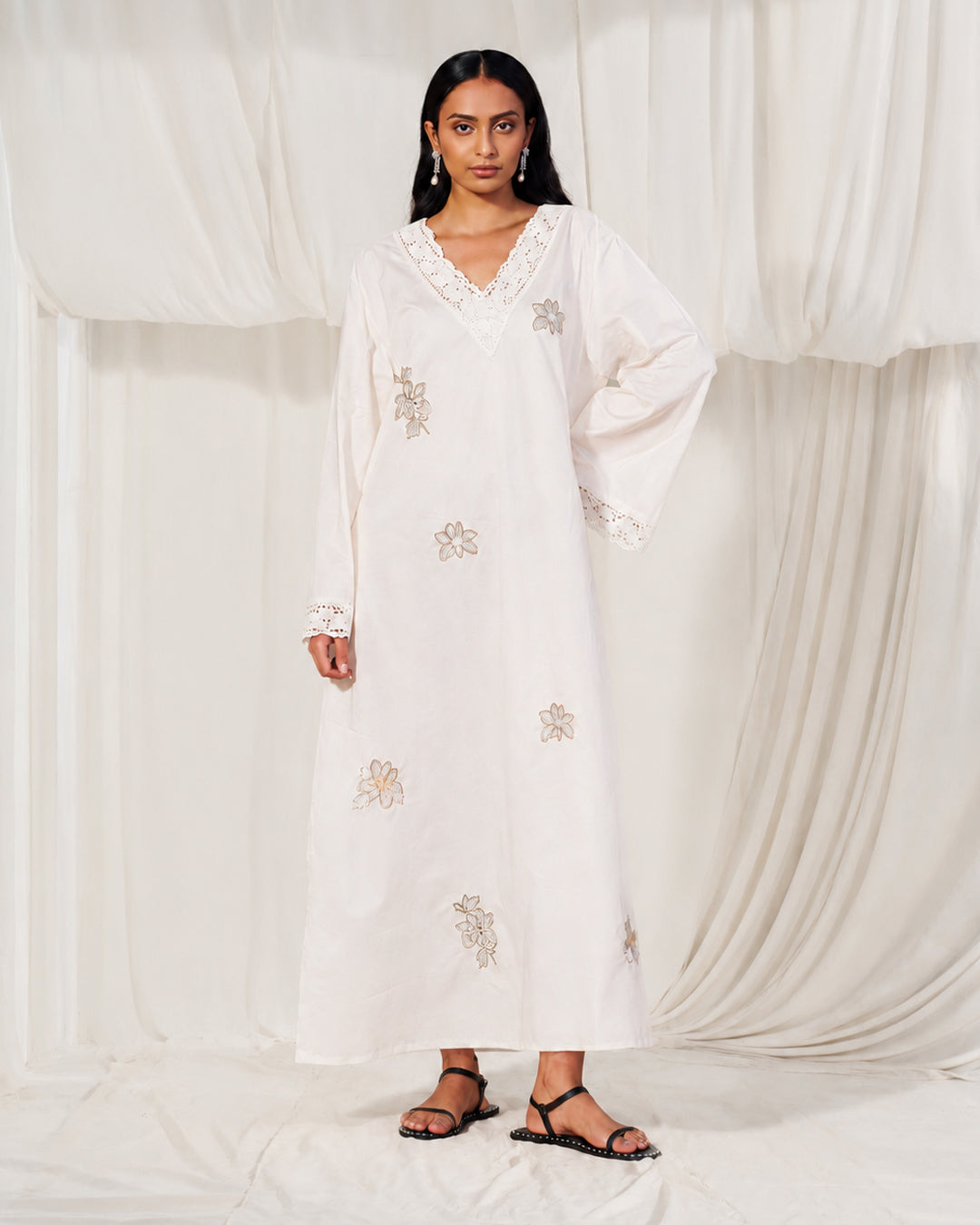 Bloom Kaftan <br> A-line Embroidered Kaftan