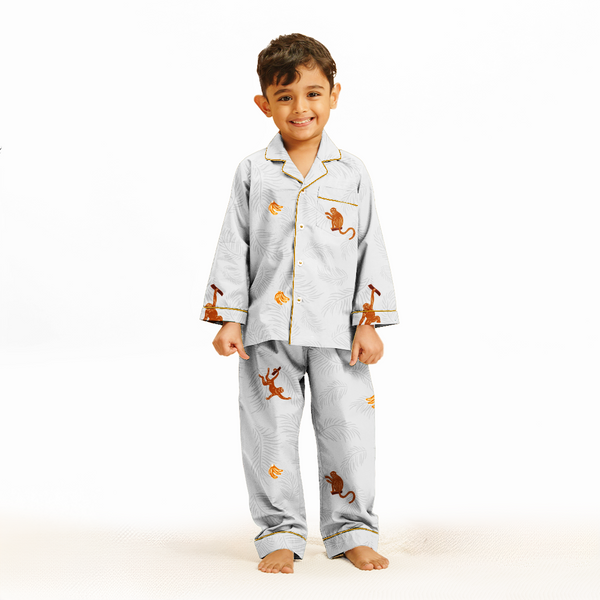 Banana Bandits Cotton Notched Pyjama Set - Kids