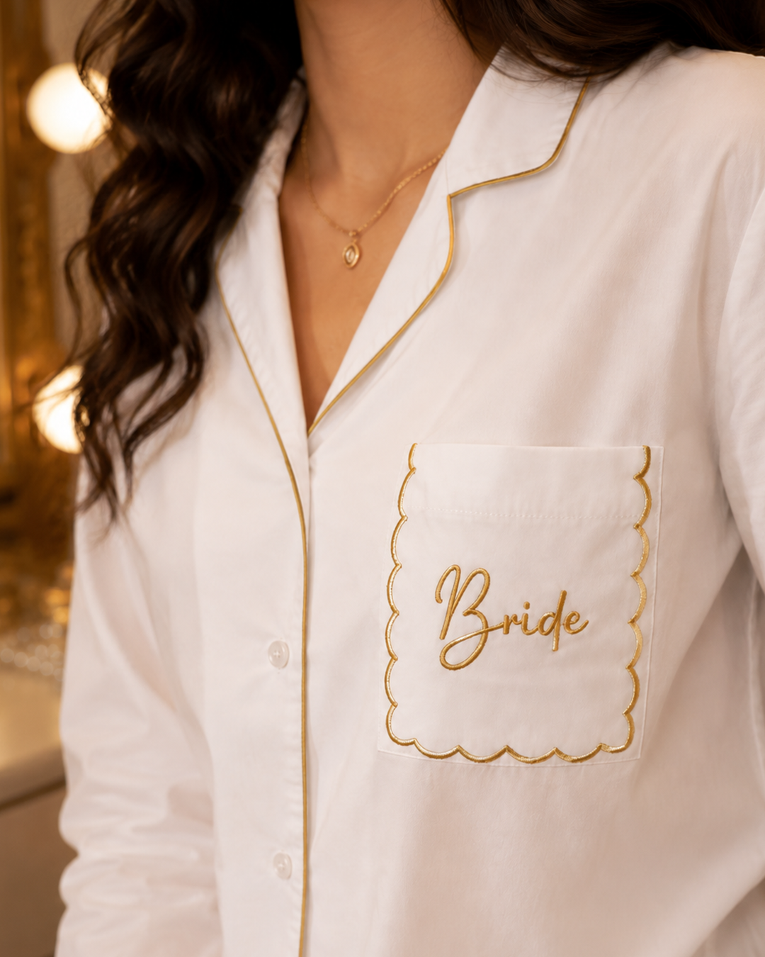 Bridal Siesta Embroidered - Everyday Set <br> Women Cotton Notched Pajama Set