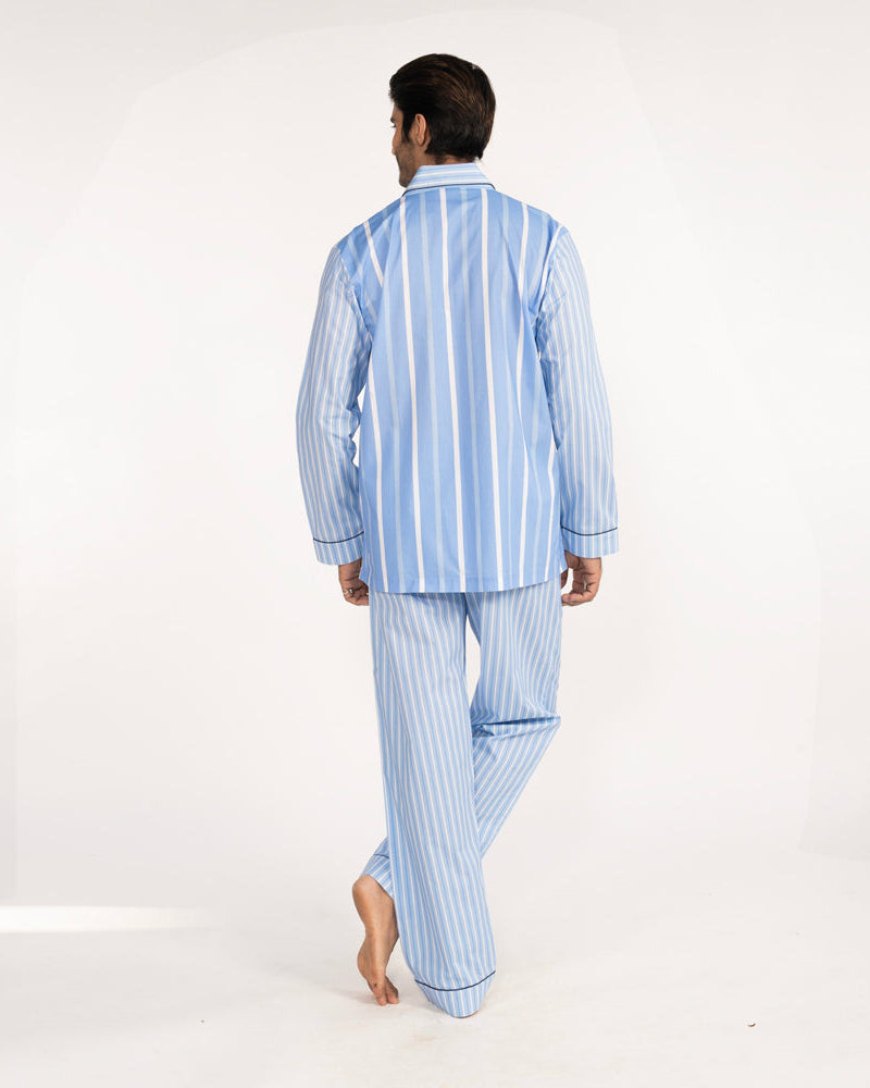 Oceanbreeze - Everyday Set<br>Men's Cotton Notch Collar Pajama Set