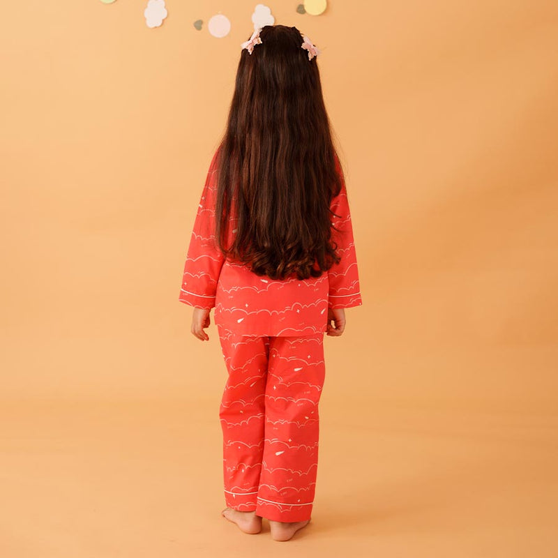 Swirl Cotton Notched Pyjama Set